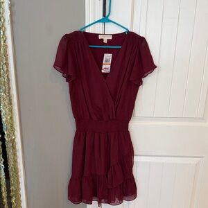 NWT. Michael Kors Dark maroon Dress